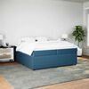 vidaXL Cama com molas/colchão 200x200 cm veludo azul-escuro