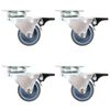 vidaXL Rodas girat&oacute;rias duplas com trav&otilde;es duplos 4 pcs 50 mm