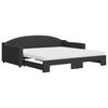 vidaXL Sof&aacute;-cama com gavet&atilde;o e colch&otilde;es 100x200 cm tecido preto
