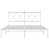 vidaXL Estrutura de cama com cabeceira 140x190 cm metal branco