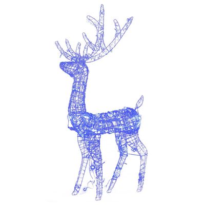 vidaXL Renas decorativas de Natal 2 pcs 120 cm acrílico azul