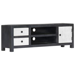 vidaXL M&oacute;vel TV esculpido &agrave; m&atilde;o 120x30x40 cm mangueira cinzento/branco