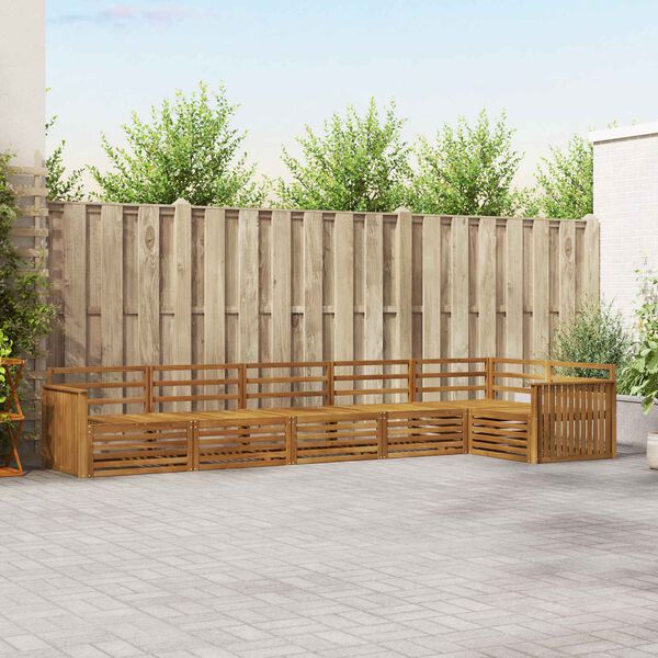 vidaXL Conjunto de Sof&aacute;s para Exterior 6 pcs Natural