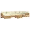 vidaXL Conjunto de Sof&aacute;s para Exterior 8 unid. Branco e Creme
