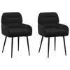 vidaXL Cadeiras de Jantar 2 pcs Veludo (V) Preto 59 x 59,5 x 90 cm