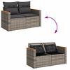 vidaXL 4 pcs conjunto sof&aacute;s de jardim c/ almofad&otilde;es vime PE cinzento