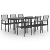 vidaXL 7 pcs conjunto de jantar para jardim
