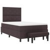 vidaXL Cama Box com cabeceira Marrom Escuro 120 x 200 cm tecido