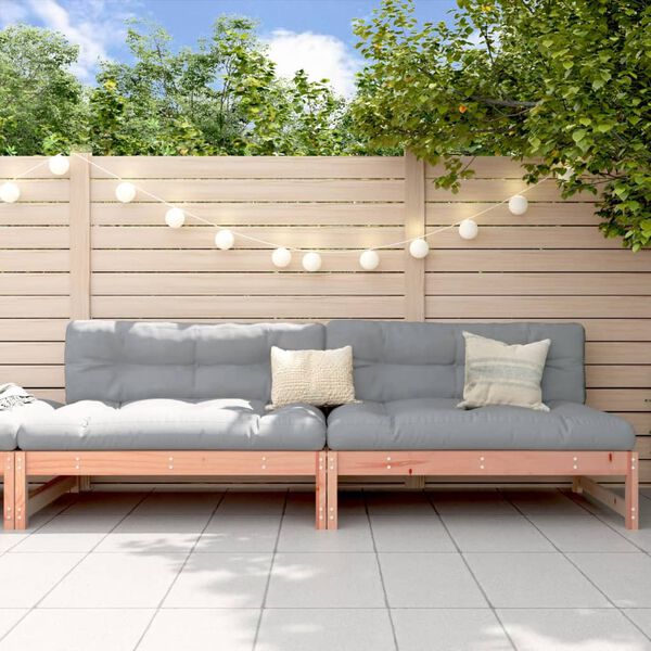vidaXL Sofás de centro para jardim 2 pcs 120x80 cm douglas maciça