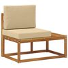 vidaXL Sof&aacute; de Canto Externo com almofada Natural 91 x 63 x 73 cm