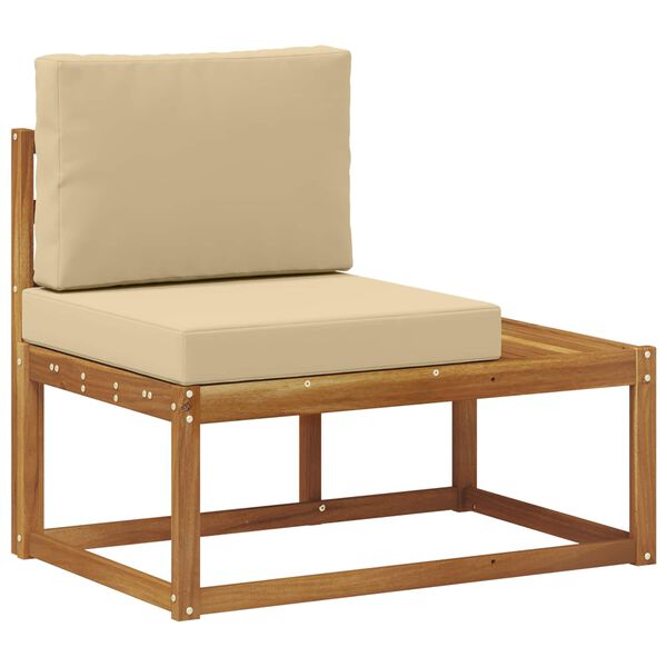vidaXL Sof&aacute; de Canto Externo com almofada Natural 91 x 63 x 73 cm