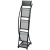 vidaXL Porta-revistas A4 preto 40x32x131