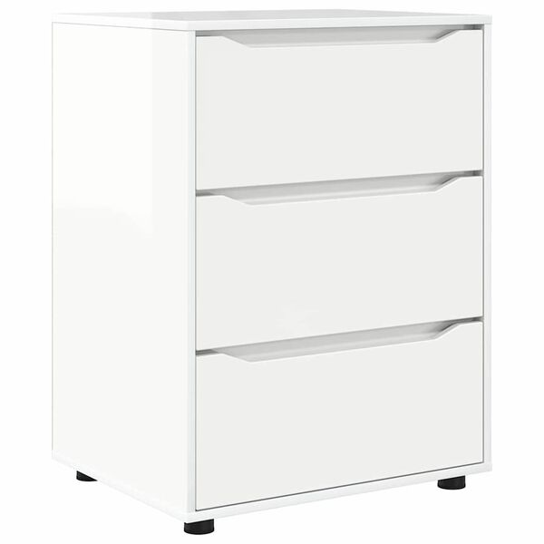 vidaXL Arm&aacute;rio de arruma&ccedil;&atilde;o Branco Brilhante 60 x 48 x 81 cm