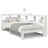 vidaXL Cama com estante sem colch&atilde;o 100x200 cm pinho maci&ccedil;o branco