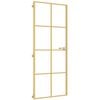 vidaXL Porta interior 83x201,5 cm vidro temperado e alum&iacute;nio dourado