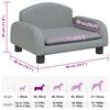 vidaXL Cama para cães 50x40x30 cm tecido cinzento-claro