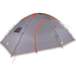 vidaXL Tenda de campismo para 8 pessoas imperme&aacute;vel cinza e laranja