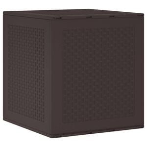 vidaXL Caixa de Armazenamento Castanho 55 x 53 x 57 cm Polipropileno