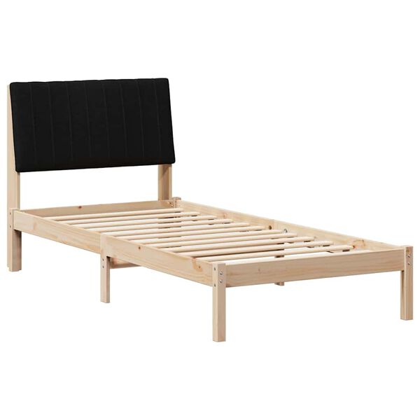 vidaXL Estrutura da Cama com cabeceira Castanho 90 x 190 cm