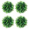 vidaXL Bolas artificiais de buxo com luzes LED 4 pcs verde 15 cm