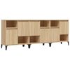 vidaXL Aparadores 3 pcs 60x35x70 cm derivados madeira carvalho sonoma