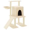 vidaXL &Aacute;rvore para gatos c/ postes arranhadores sisal 96,5 cm creme
