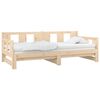 vidaXL Sofá-cama de puxar pinho maciço 2x(90x190) cm