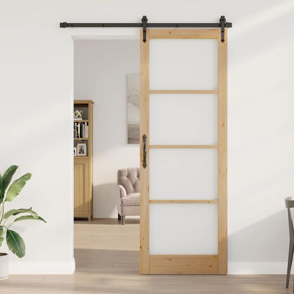 vidaXL Porta Interna ORKDAL Castanho 83 x 232 cm