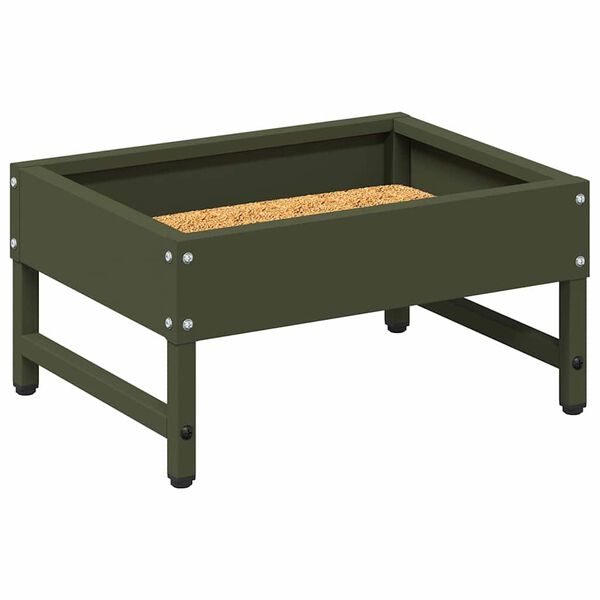 vidaXL Comedouro para P&aacute;ssaros Verde Oliva 80 x 28 x 13.5 cm