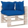 vidaXL 7 pcs conj. lounge de paletes p/ jardim com almofad&otilde;es pinho