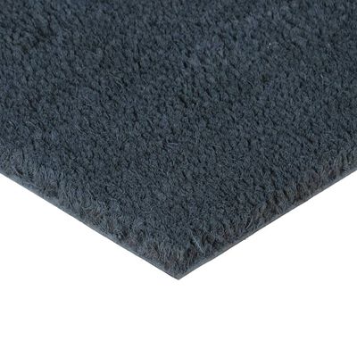 vidaXL Tapete de porta 80x100 cm fibra de coco tufada cinzento escuro