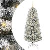 vidaXL &Aacute;rvore de Natal Articulada Artificial Verde e Branco 150 cm