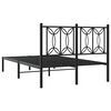 vidaXL Estrutura de cama com cabeceira 120x200 cm metal preto