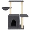 vidaXL &Aacute;rvore p/ gatos c/ postes arranhadores sisal 83 cm cinza-escuro