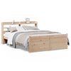 vidaXL Estrutura cama c/ cabeceira 135x190 cm pinho maci&ccedil;o