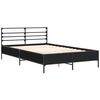 vidaXL Estrutura de cama 120x190 cm derivados de madeira/metal preto