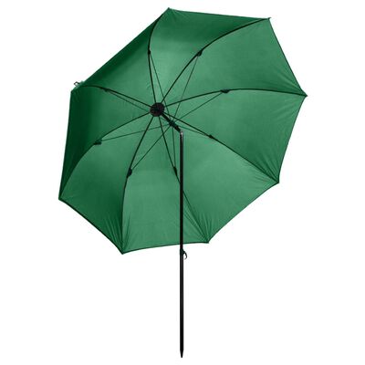 vidaXL Guarda-chuva pesca, verde, 240x210 cm