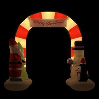 vidaXL Portão em arco de Natal insuflável com luzes LED 260 cm