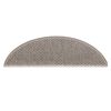vidaXL Tapetes escada adesivos aspeto sisal 15 pcs 56x17x3 cm prateado