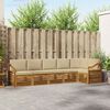vidaXL Conjunto de Sof&aacute; Sectional com almofada 6 pcs Natural e Bege