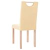vidaXL Cadeiras de jantar 4 pcs tecido cor creme