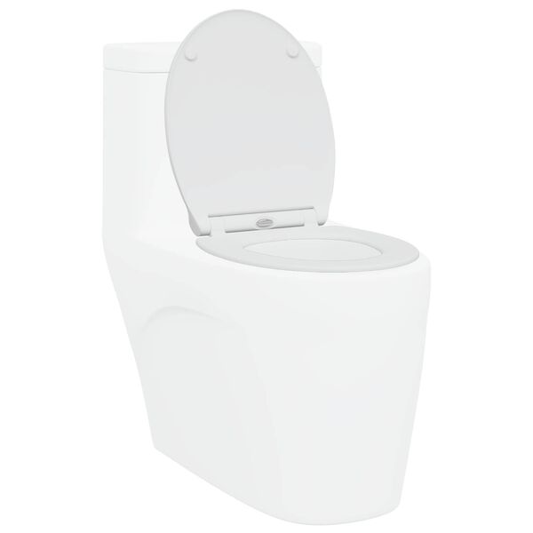 vidaXL Assento de Vaso Sanit&aacute;rio Branco 47 x 37,5 x 3,8 cm Duroplast