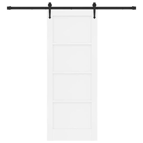 vidaXL Porta Deslizante ORKDAL Branco e Preto 78 x 202 cm