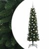 vidaXL &Aacute;rvore de Natal artificial estreita com bolas 120 cm 150 LED