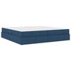 vidaXL Cama com arruma&ccedil;&atilde;o e colch&atilde;o Azul 200 x 200 cm Poli&eacute;ster