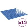 vidaXL Azulejo Mosaico 11 pcs Azul 50 x 50 cm Vidro