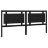 vidaXL Cabeceira de cama 205,5x4x100 cm pinho maci&ccedil;o preto