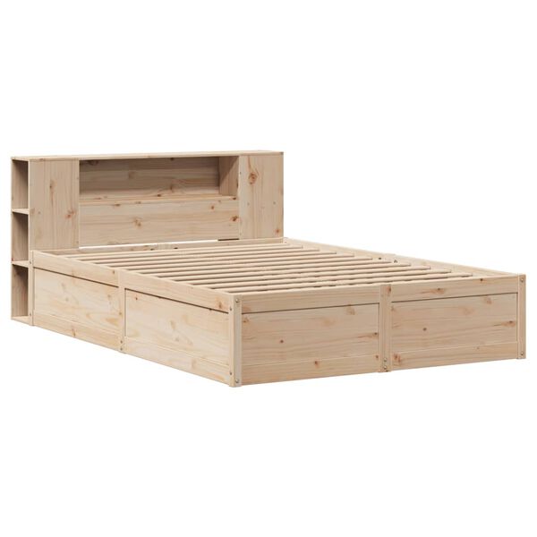 vidaXL Cama sem colchão 120x190 cm madeira de pinho maciça