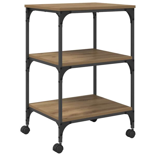 vidaXL Suporte para Impressora Carvalho Artesanal 50 x 41 x 75 cm