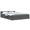 vidaXL Estrutura de cama com gavetas 120x200 cm cinzento